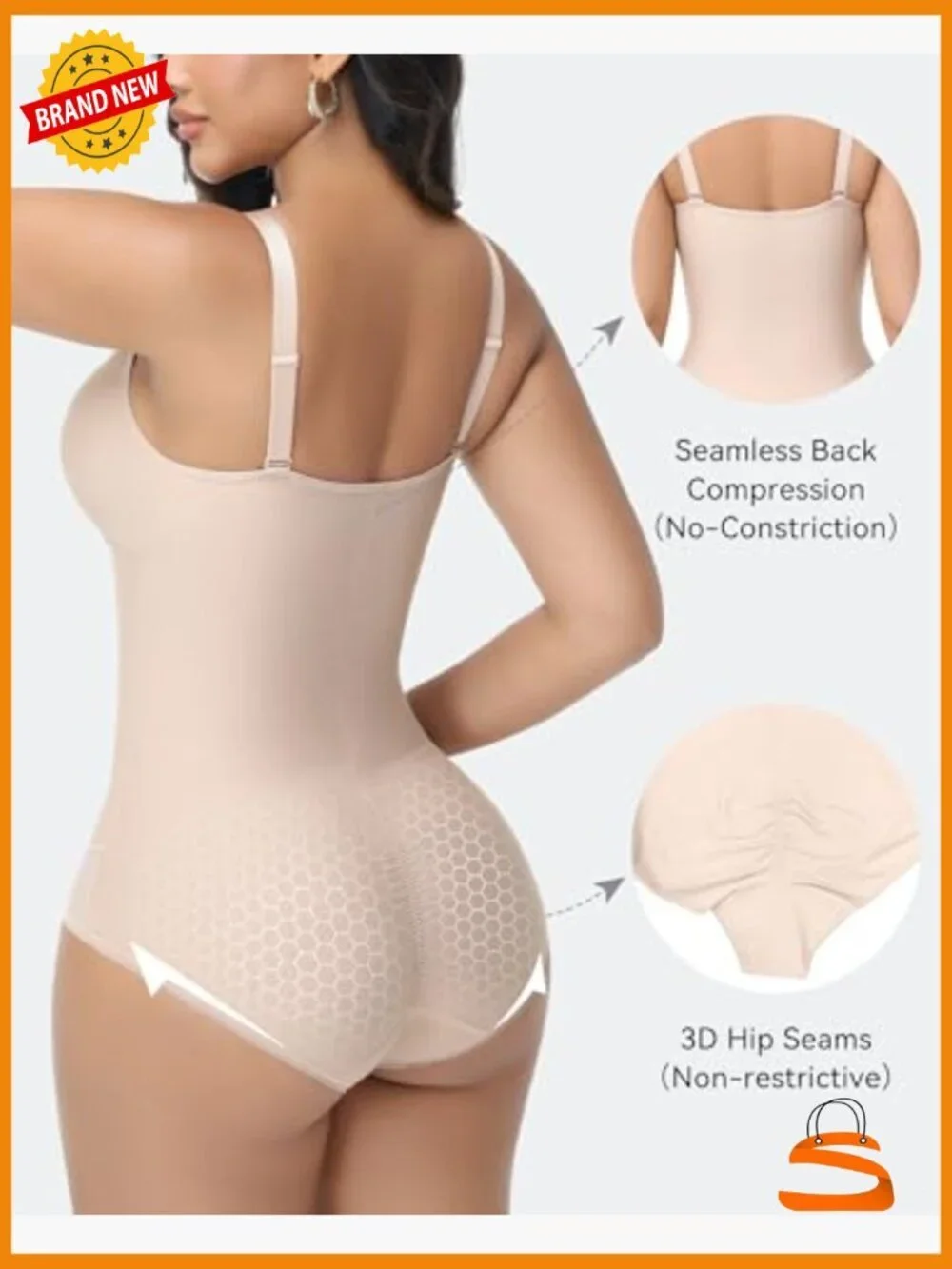 Deep V Neck Bodysuit Tummy Control Shapewear Mesh Sheer Outing Outfits Sleek